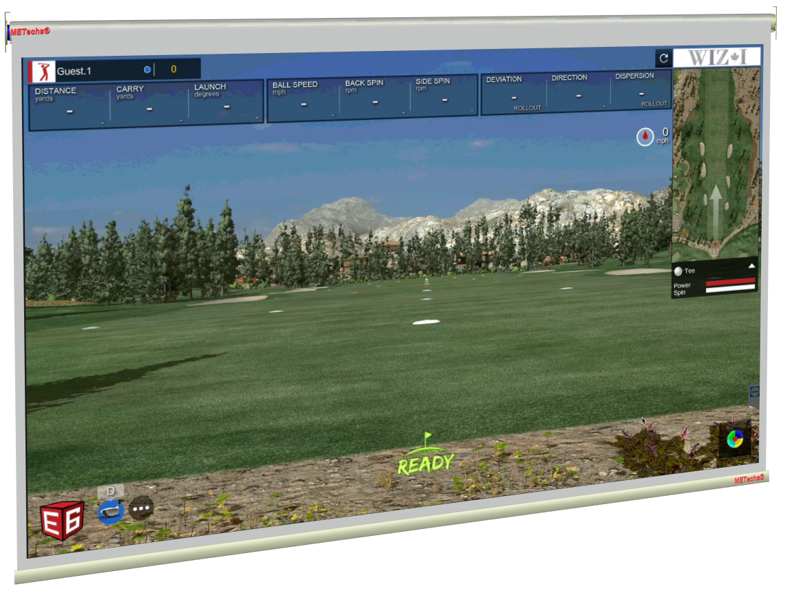 (image for) Electric Retractable Golf Simulator Impact Screen Ready-Made Kit